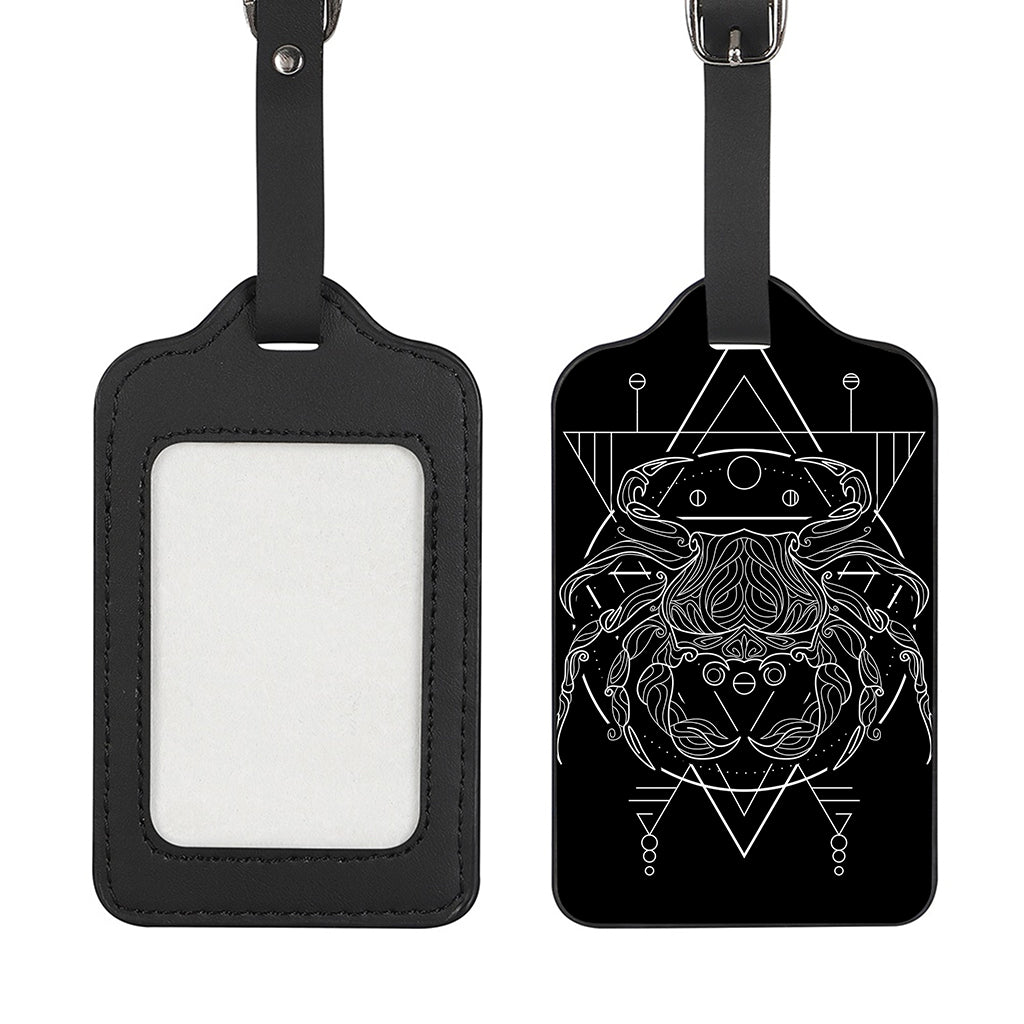 Black And White Cancer Sign Print Luggage Tag