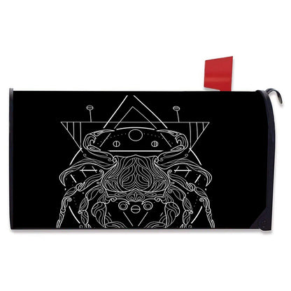 Black And White Cancer Sign Print Mailbox Cover