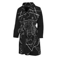 Black And White Cancer Sign Print Men's Bathrobe