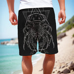 Black And White Cancer Sign Print Men's Cargo Shorts