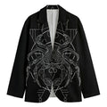 Black And White Cancer Sign Print Men's Cotton Blazer