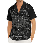 Black And White Cancer Sign Print Men's Deep V-Neck Shirt
