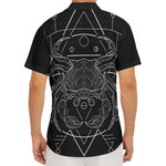 Black And White Cancer Sign Print Men's Deep V-Neck Shirt