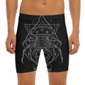 Black And White Cancer Sign Print Men's Long Boxer Briefs