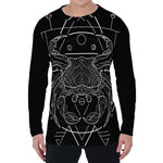 Black And White Cancer Sign Print Men's Long Sleeve T-Shirt