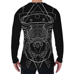 Black And White Cancer Sign Print Men's Long Sleeve T-Shirt