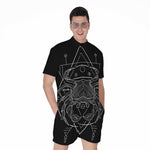 Black And White Cancer Sign Print Men's Rompers