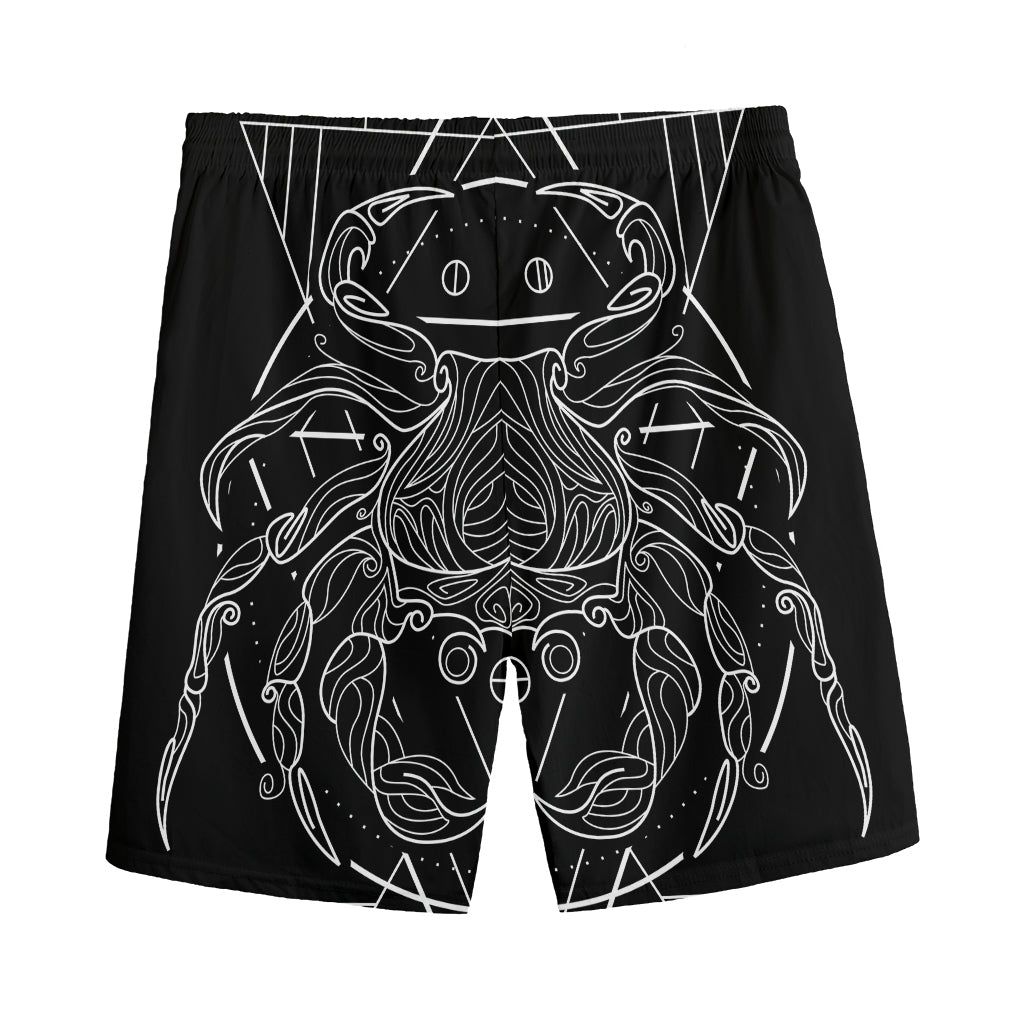 Black And White Cancer Sign Print Men's Sports Shorts