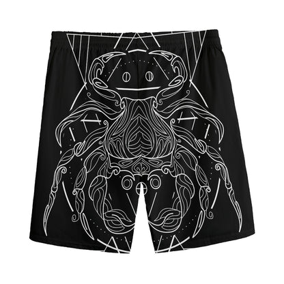 Black And White Cancer Sign Print Men's Sports Shorts