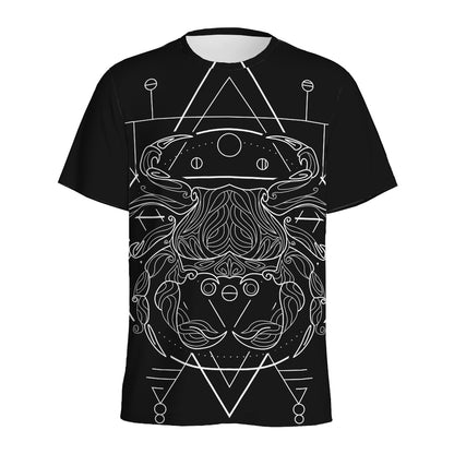 Black And White Cancer Sign Print Men's Sports T-Shirt