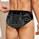 Black And White Cancer Sign Print Men's Swim Briefs