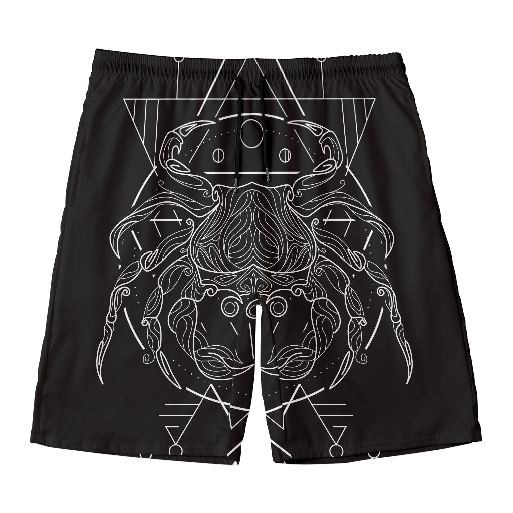Black And White Cancer Sign Print Men's Swim Trunks