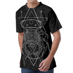 Black And White Cancer Sign Print Men's Velvet T-Shirt