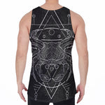 Black And White Cancer Sign Print Men's Velvet Tank Top