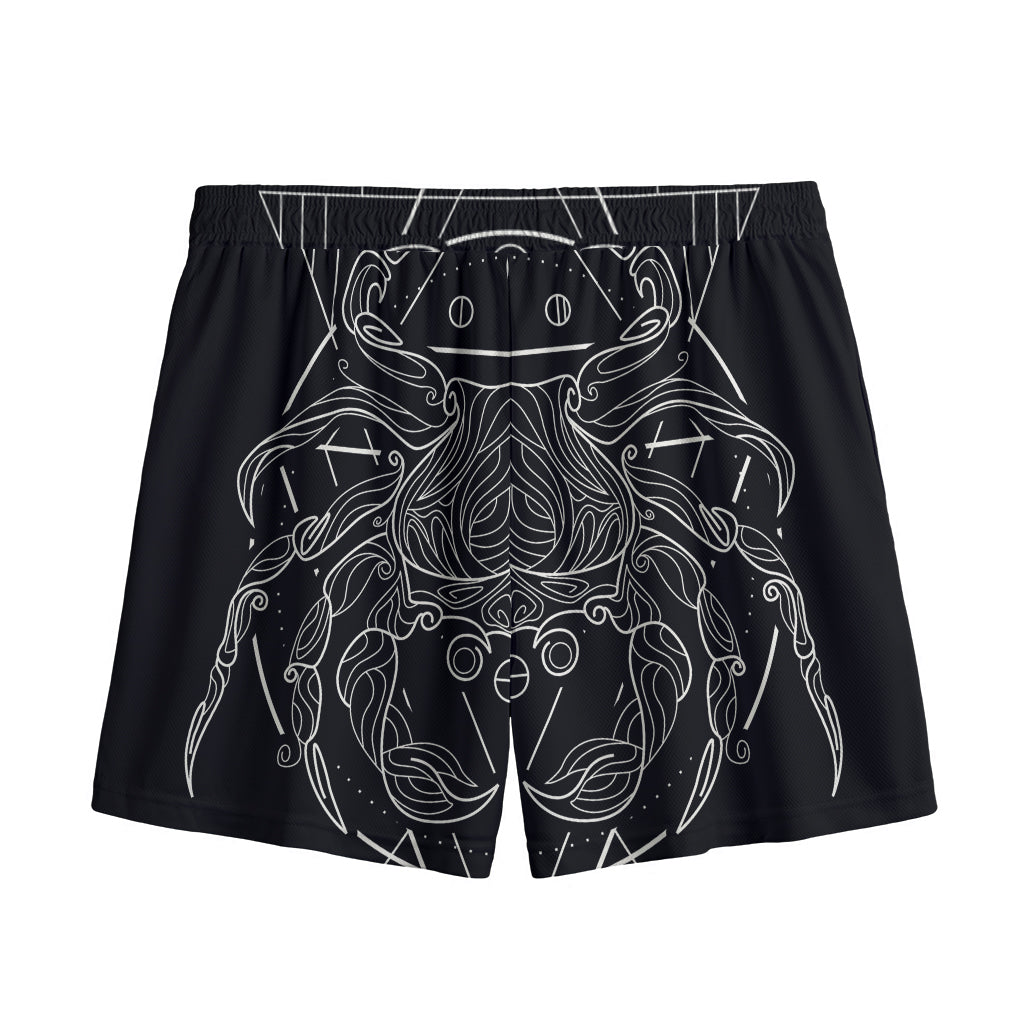 Black And White Cancer Sign Print Mesh Shorts