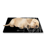 Black And White Cancer Sign Print Pet Cooling Mat Cover