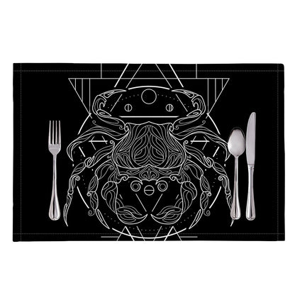 Black And White Cancer Sign Print Placemat