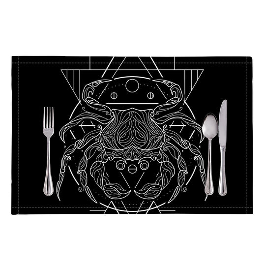 Black And White Cancer Sign Print Placemat