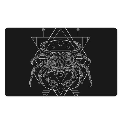 Black And White Cancer Sign Print Polyester Doormat