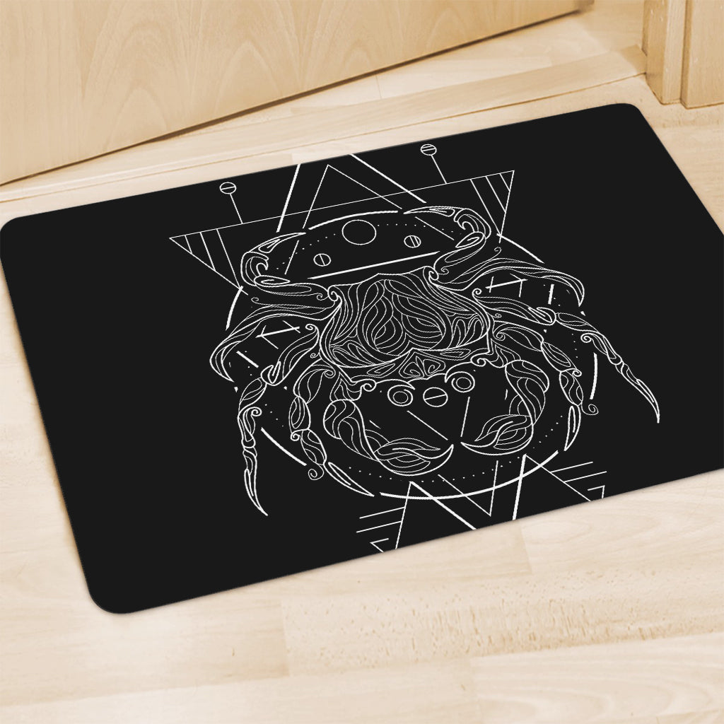 Black And White Cancer Sign Print Polyester Doormat