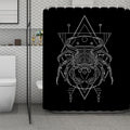 Black And White Cancer Sign Print Polyester Shower Curtain