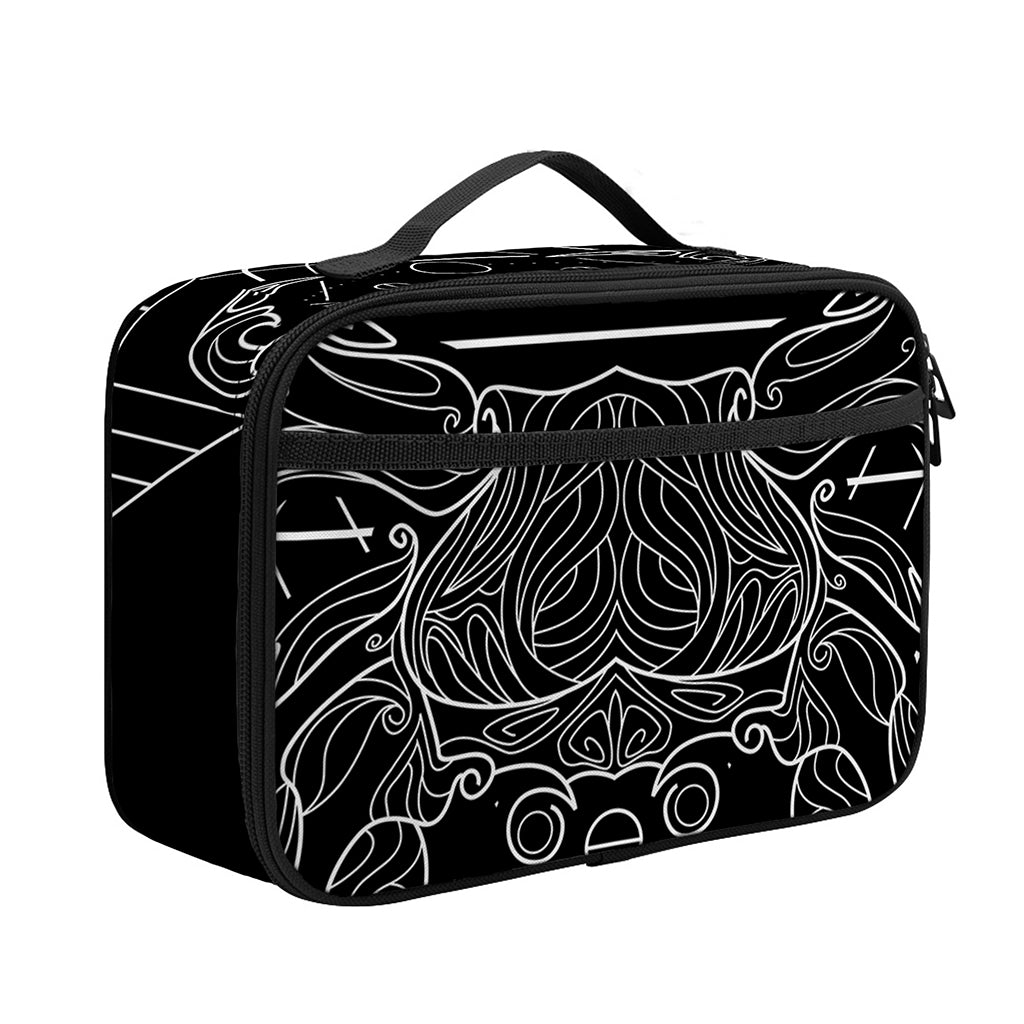 Black And White Cancer Sign Print Portable Lunch Bag