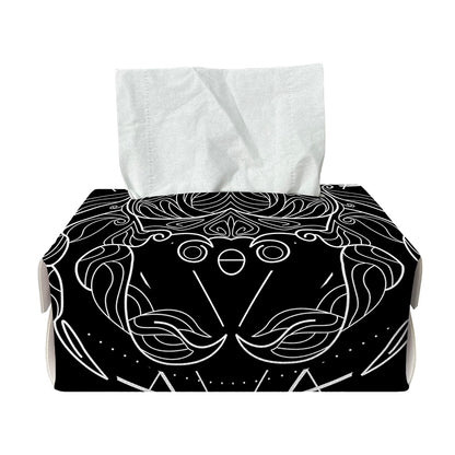 Black And White Cancer Sign Print Rectangle Tissue Box Cover