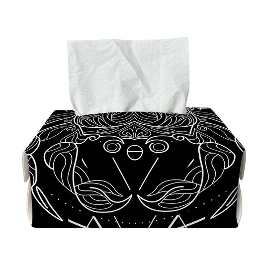 Black And White Cancer Sign Print Rectangle Tissue Box Cover