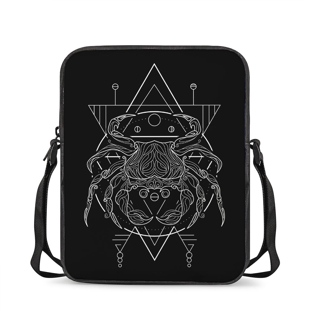 Black And White Cancer Sign Print Rectangular Crossbody Bag