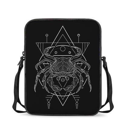 Black And White Cancer Sign Print Rectangular Crossbody Bag