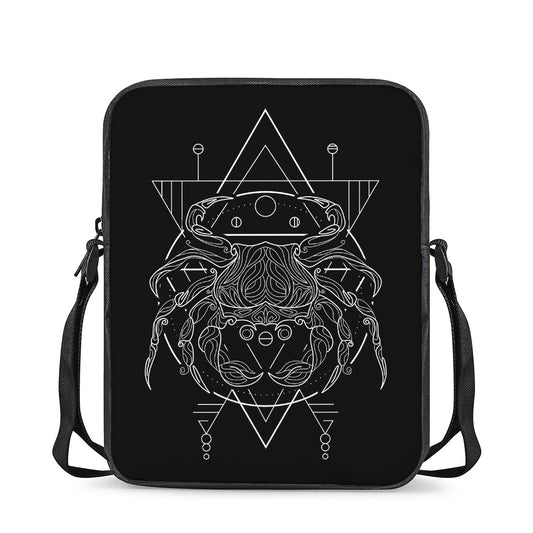 Black And White Cancer Sign Print Rectangular Crossbody Bag