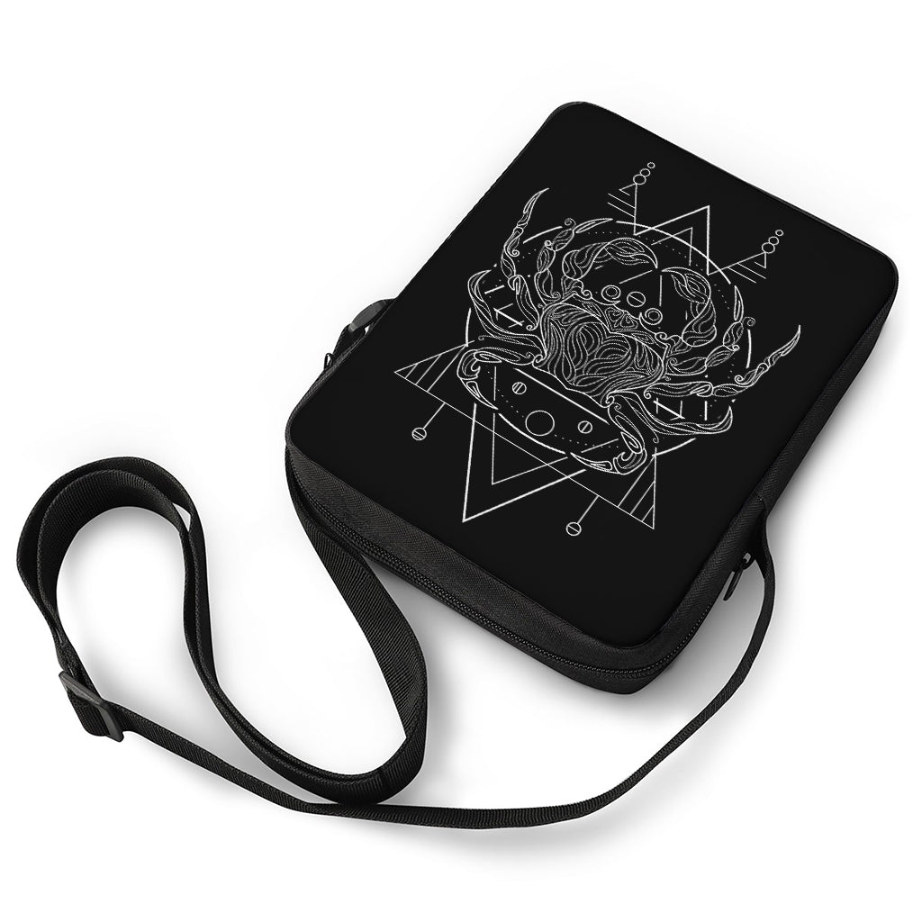 Black And White Cancer Sign Print Rectangular Crossbody Bag