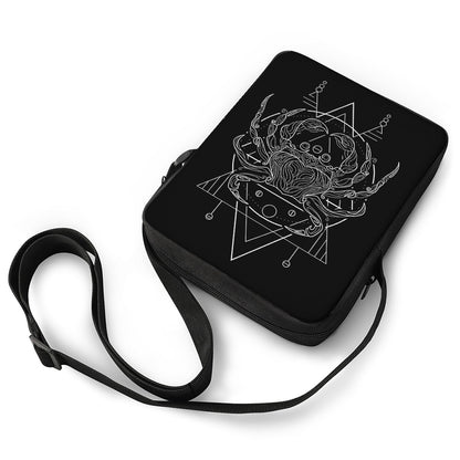 Black And White Cancer Sign Print Rectangular Crossbody Bag