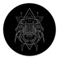 Black And White Cancer Sign Print Round Floor Mat