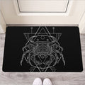 Black And White Cancer Sign Print Rubber Doormat