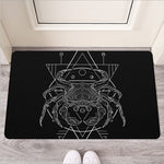 Black And White Cancer Sign Print Rubber Doormat