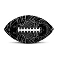 Black And White Cancer Sign Print Rugby Ball
