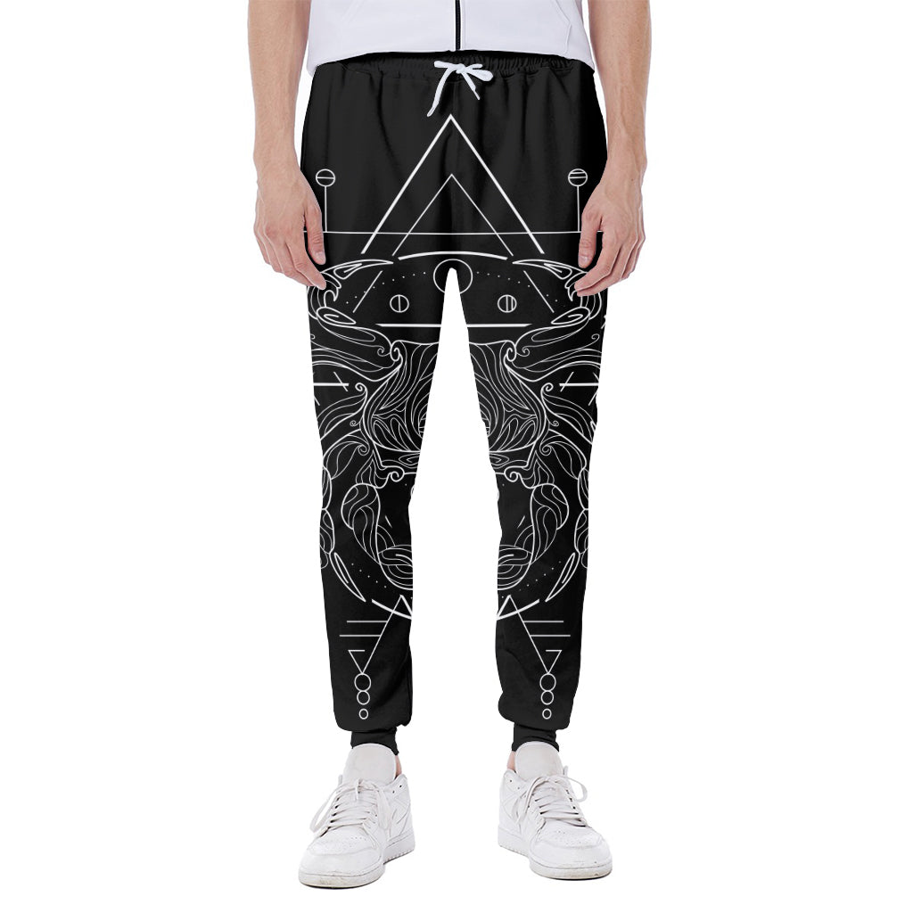 Black And White Cancer Sign Print Scuba Joggers