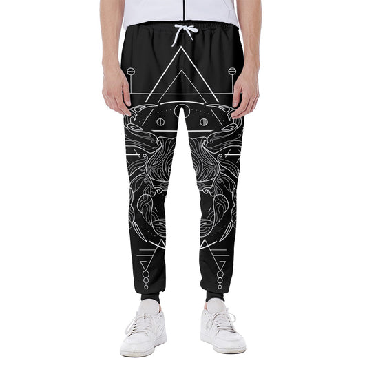 Black And White Cancer Sign Print Scuba Joggers