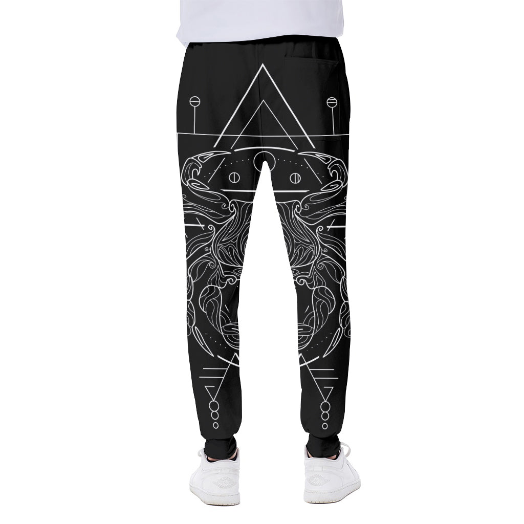 Black And White Cancer Sign Print Scuba Joggers