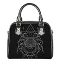 Black And White Cancer Sign Print Shoulder Handbag