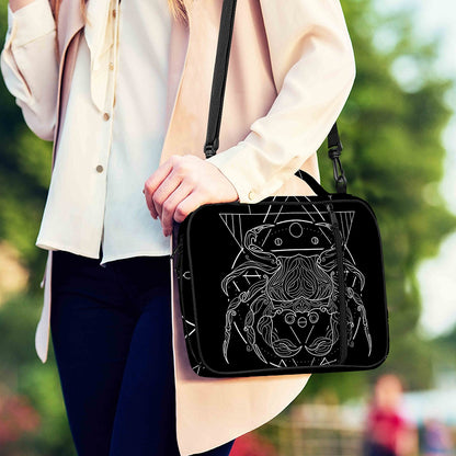 Black And White Cancer Sign Print Shoulder Strap Bible Bag