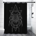 Black And White Cancer Sign Print Shower Curtain