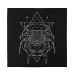 Black And White Cancer Sign Print Silk Bandana