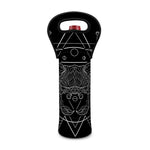Black And White Cancer Sign Print Single Neoprene Wine Tote