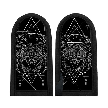 Black And White Cancer Sign Print Skillet Handle Cover