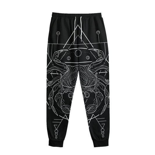 Black And White Cancer Sign Print Sweatpants
