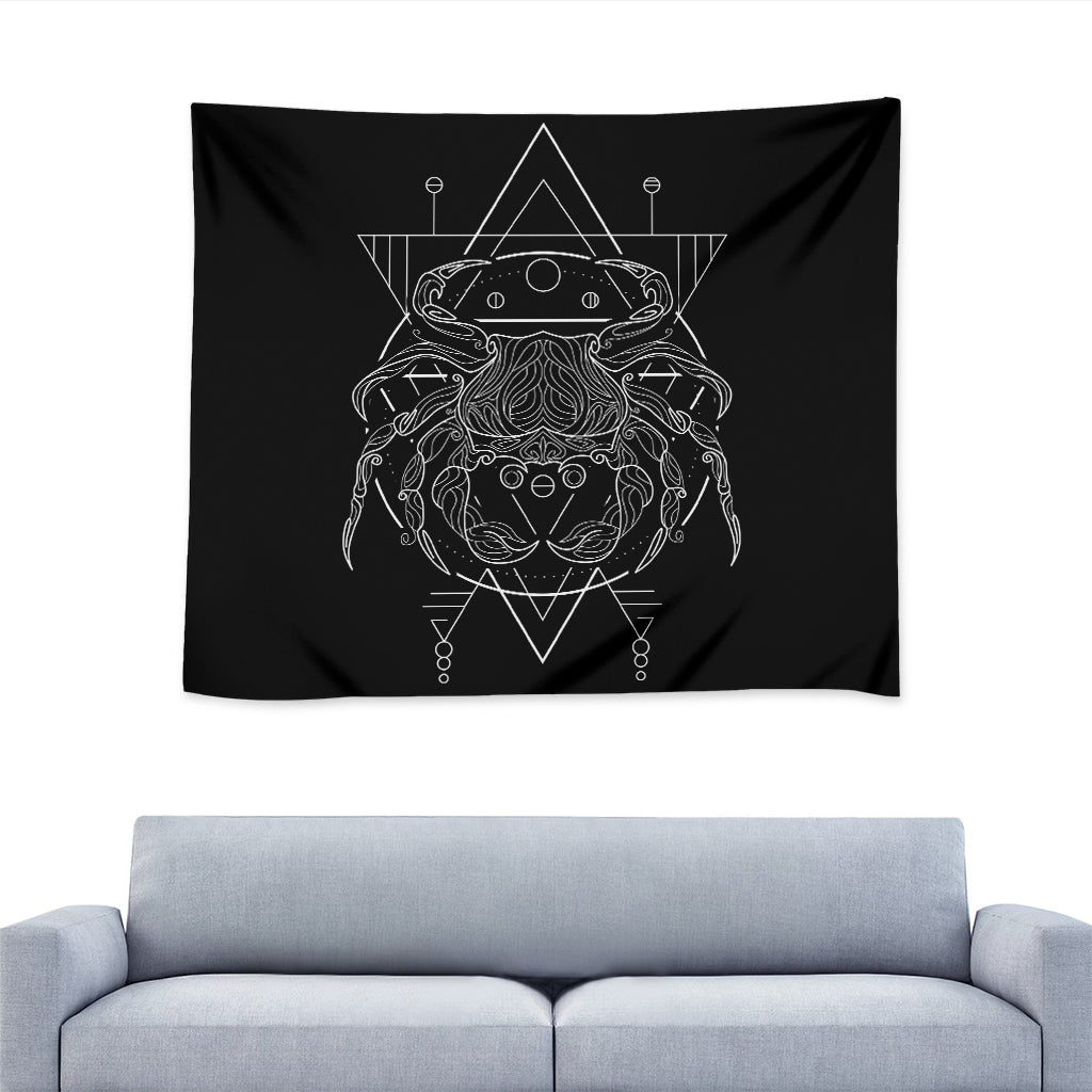 Black And White Cancer Sign Print Tapestry