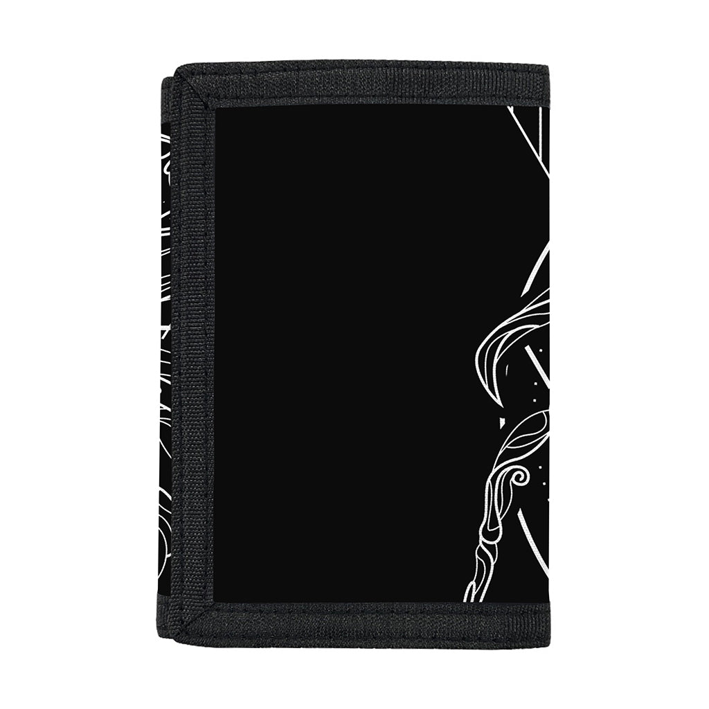 Black And White Cancer Sign Print Trifold Wallet