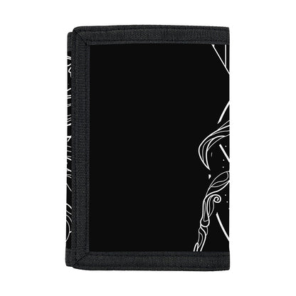 Black And White Cancer Sign Print Trifold Wallet